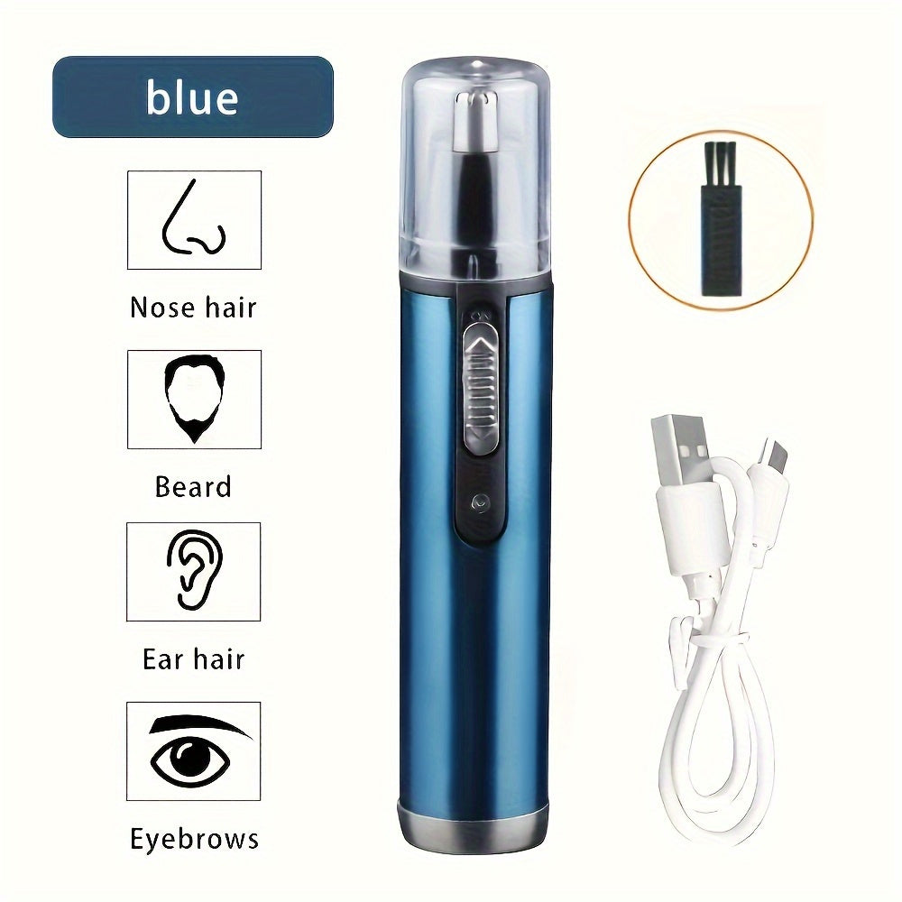 1pc Electric Nose Hair Trimmer, Painless Eyebrow and Face Hair Trimming, USB Charging, High Quality Stainless Steel Head, Compact Design for Men and Women