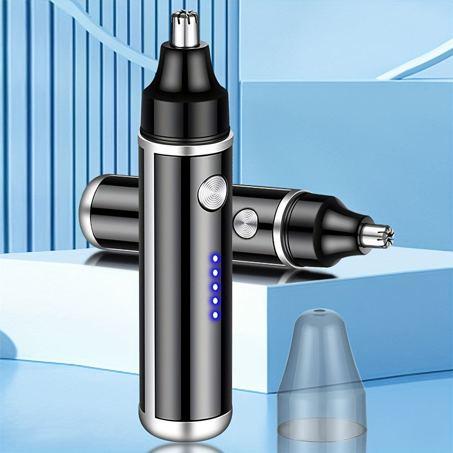 1pc Electric Nose and Ear Hair Trimmer, Painless Eyebrow & Facial Hair Removal, USB Rechargeable with 500mAh Lithium Battery, Compact Design for Men and Women