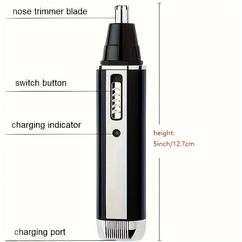 4 In 1 Rechargeable Men's Electric Nose Beard Eyebrow Trimmer Painless Women's Trimming Side Burn Eyebrow Beard Barber Razor Holiday Gift Father's Day Gift