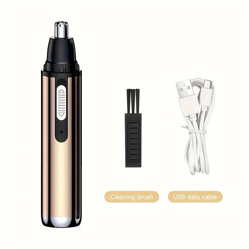 1pc Electric Nose Hair Trimmer, Painless Eyebrow and Face Hair Trimming, USB Charging, High Quality Stainless Steel Head, Compact Design for Men and Women