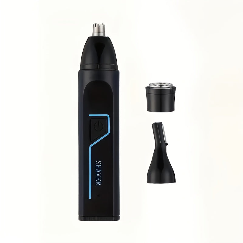 3-in-1 USB Rechargeable MIGUAN Men's Electric Grooming Kit: Nose, Ear & Brow Trimmer with Charging Cable & Cleaning Brush