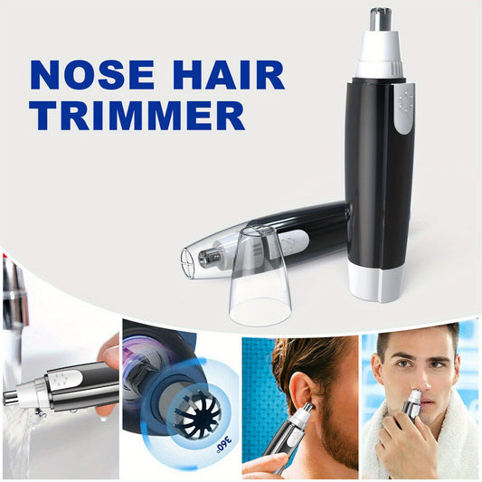 Electric Nose Hair Trimmer - Cordless Personal Grooming Tool with Sharp Blades, Compact & Portable design for Nose, Eyebrows, Upper Lip, Chin - Women'S Facial Hair Shaver (AA Battery Not Included) - Travel-Friendly Hair Removal Device, Eyebrow Shaping,