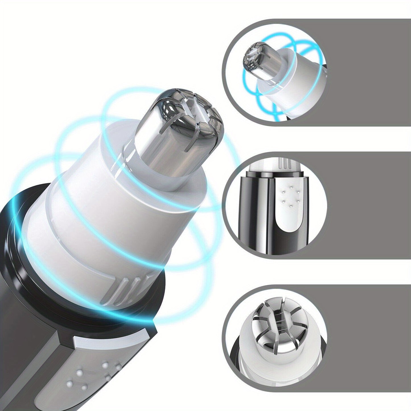 Electric Nose Hair Trimmer - Cordless Personal Grooming Tool with Sharp Blades, Compact & Portable design for Nose, Eyebrows, Upper Lip, Chin - Women'S Facial Hair Shaver (AA Battery Not Included) - Travel-Friendly Hair Removal Device, Eyebrow Shaping,