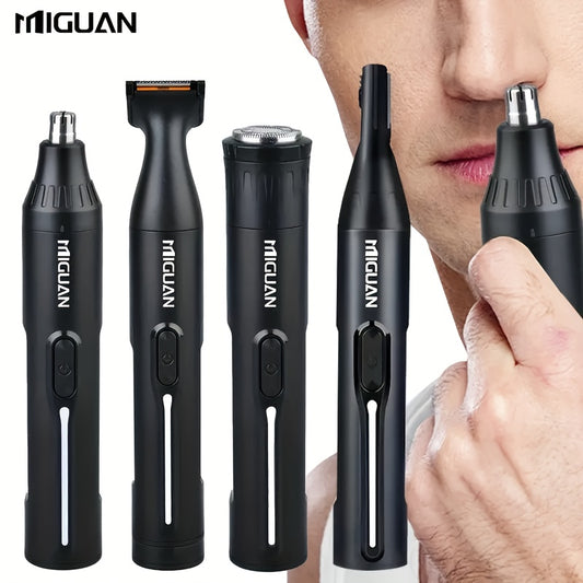 Multi-Purpose Men'S Electric Ear and Nose Trimmer, 4-in-1 Professional Beauty Kit, Electric Eyebrow Razor Shaver, Sideburns Trimmer, USB Charging, Personal Care Tool for Men, Holiday Gift