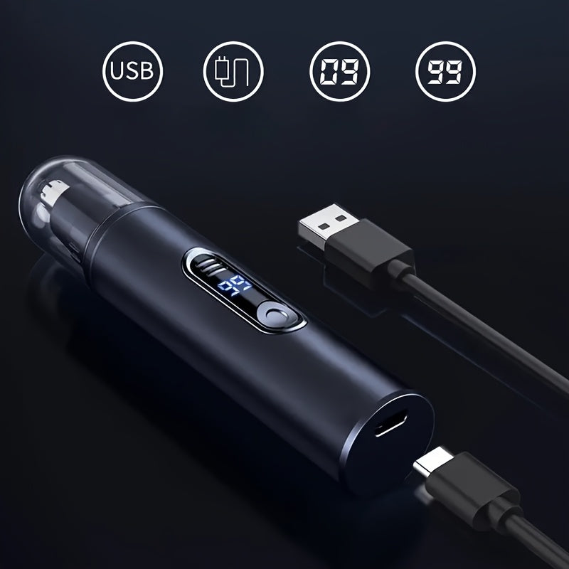 Black Digital Display Model, Black Non-digital Display Model - Battery, Precision Stainless Steel Double-edge Blade, 360° Painless Trimming,, Easy to Clean, Full-body Water Wash Design, Fashionable And Simple, Personal Care Grooming Tool