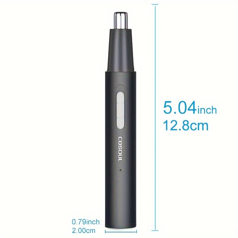Precision Rechargeable Nose & Ear Hair Trimmer - Advanced Metal Alloy Shaver with Sharp Precision Blades for Easy Hair Removal and Long-Lasting Battery Life - Gentle on Skin and Easy to Clean