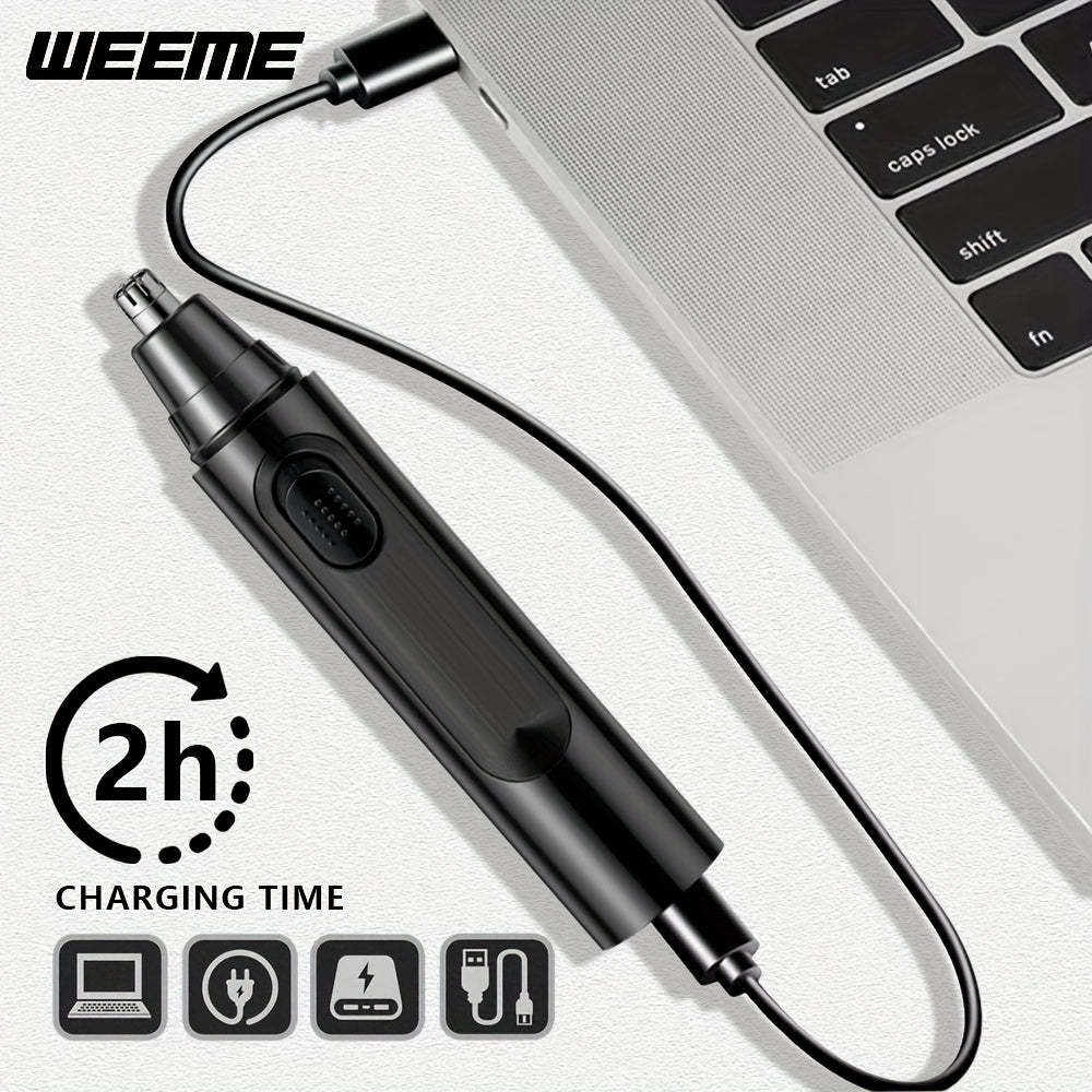 WEEME Electric Nose Hair Trimmer, USB Charging, Safe And Safe Without Damaging The Light Beige, Trimming Ears And Nose Hair