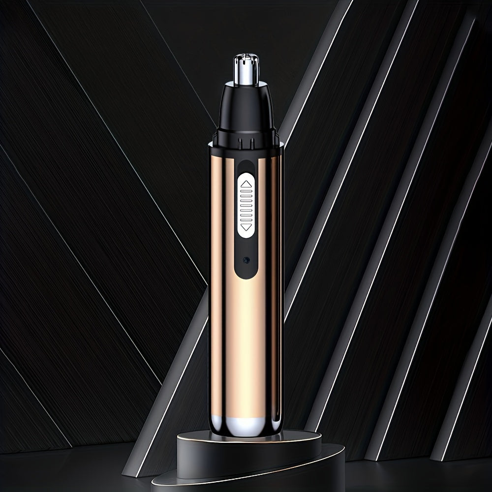 WEEME Electric Nose Hair Trimmer - USB Rechargeable, Unisex Facial & Eyebrow Shaver with Ergonomic Design, Compact & Portable for Home & Travel Use, No Battery Needed, Sleek Metallic Finish, Personal Grooming Tool, Modern Grooming Tool, Durable