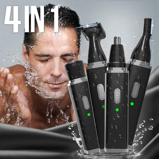 4in 1 Beard Shaver Nose Hair Trimmer, Electric Beard Shaver Electric Grooming Tool for Men and Women, Birthday Gift, Christmas Gift