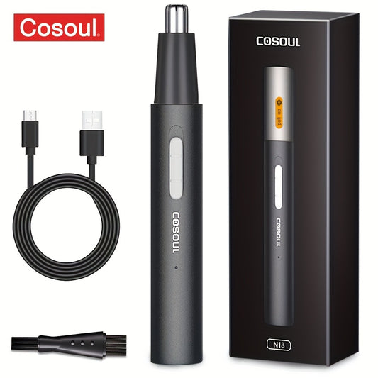 Precision Rechargeable Nose & Ear Hair Trimmer - Advanced Metal Alloy Shaver with Sharp Precision Blades for Easy Hair Removal and Long-Lasting Battery Life - Gentle on Skin and Easy to Clean