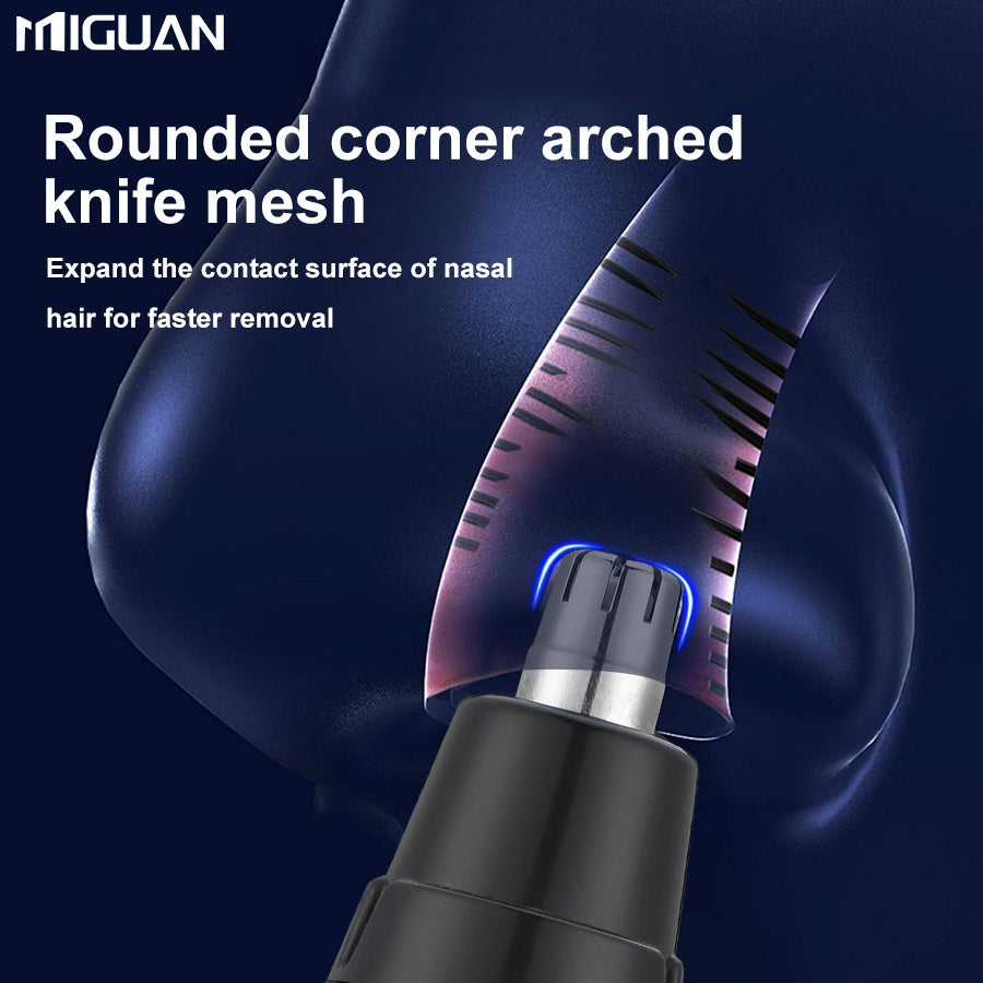 4-in-1 Professional Grooming Kit with Nose Hair Trimmer, Eyebrow Trimmer, Sideburns Trimmer and Fine Shaver, Men'S Personal Care Tools, Powered by 1 AA Battery (battery Not Included), Portable and Easy to Use, Best Gifts for Men
