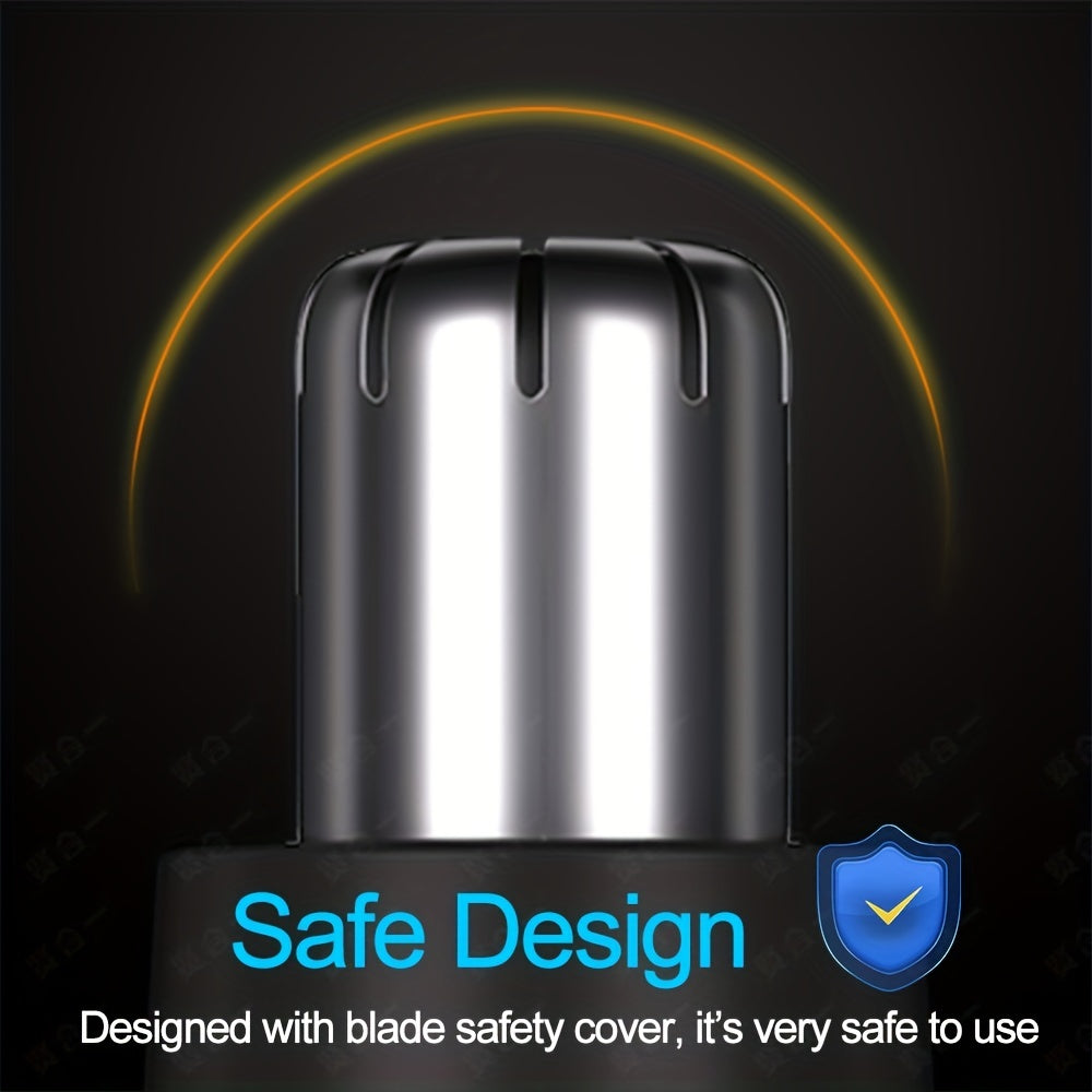 Precision Rechargeable Nose & Ear Hair Trimmer - Advanced Metal Alloy Shaver with Sharp Precision Blades for Easy Hair Removal and Long-Lasting Battery Life - Gentle on Skin and Easy to Clean