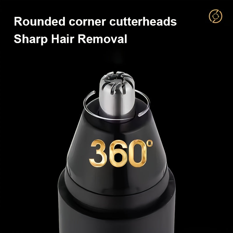 Painless Rechargeable Nose And Ear Hair Trimmer - USB Powered, Easy to Clean, Double-Edged Blade, Suitable for Men And Women, Long Battery Life