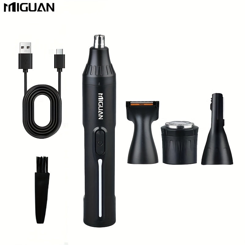 Multi-Purpose Men'S Electric Ear and Nose Trimmer, 4-in-1 Professional Beauty Kit, Electric Eyebrow Razor Shaver, Sideburns Trimmer, USB Charging, Personal Care Tool for Men, Holiday Gift