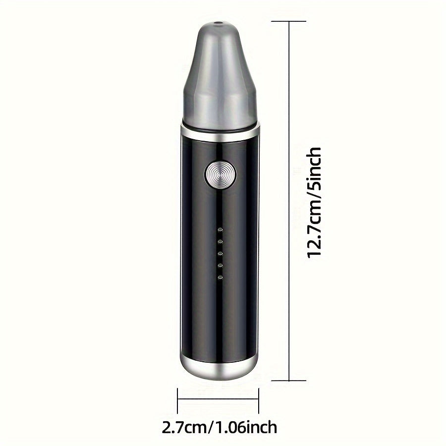 USB Rechargeable Electric Nose & Ear Hair Trimmer - Portable Painless Hair Removal for Nose, Eyebrow, Facial - Ergonomic Design, Lightweight & Easy to Use, Unisex for Men & Women, Nose Hair Trimmer, Sleek Design, Durable Plastic