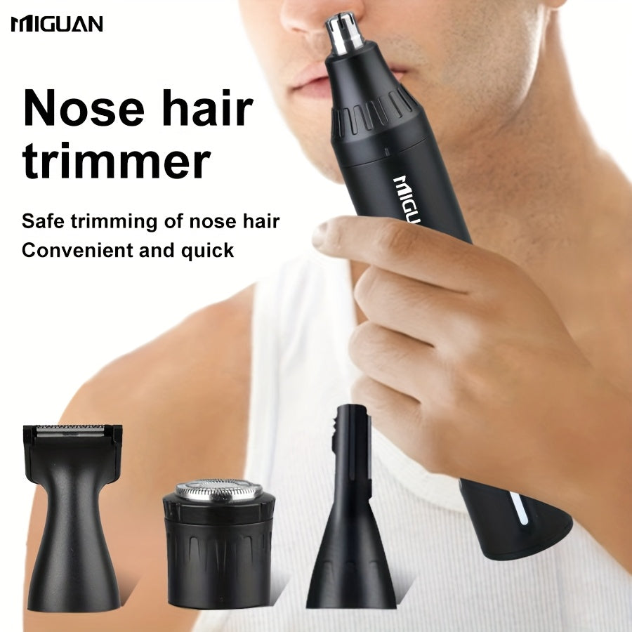 Multi-Purpose Men'S Electric Ear and Nose Trimmer, 4-in-1 Professional Beauty Kit, Electric Eyebrow Razor Shaver, Sideburns Trimmer, USB Charging, Personal Care Tool for Men, Holiday Gift
