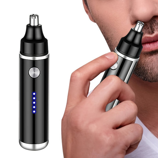 1pc Electric Nose and Ear Hair Trimmer, Painless Eyebrow & Facial Hair Removal, USB Rechargeable with 500mAh Lithium Battery, Compact Design for Men and Women