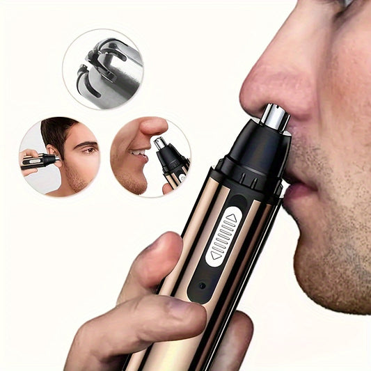 1pc Electric Nose Hair Trimmer, Painless Eyebrow and Face Hair Trimming, USB Charging, High Quality Stainless Steel Head, Compact Design for Men and Women
