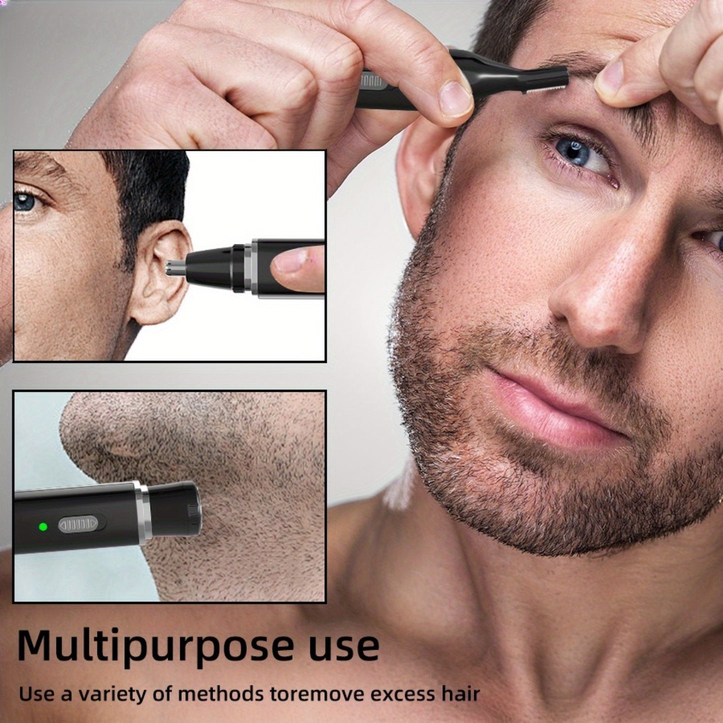 4in 1 Beard Shaver Nose Hair Trimmer, Electric Beard Shaver Electric Grooming Tool for Men and Women, Birthday Gift, Christmas Gift
