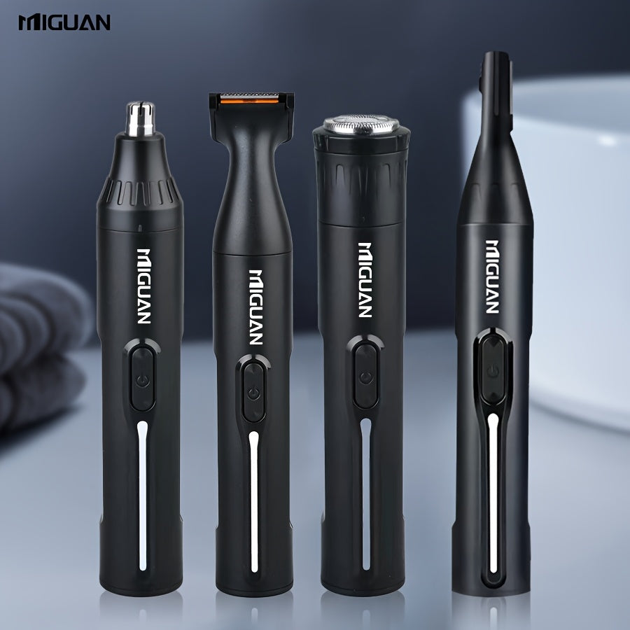 Multi-Purpose Men'S Electric Ear and Nose Trimmer, 4-in-1 Professional Beauty Kit, Electric Eyebrow Razor Shaver, Sideburns Trimmer, USB Charging, Personal Care Tool for Men, Holiday Gift