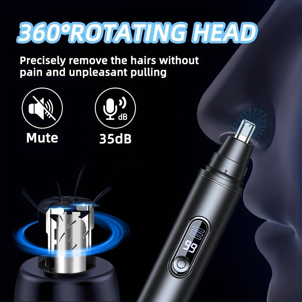 Black Digital Display Model, Black Non-digital Display Model - Battery, Precision Stainless Steel Double-edge Blade, 360° Painless Trimming,, Easy to Clean, Full-body Water Wash Design, Fashionable And Simple, Personal Care Grooming Tool