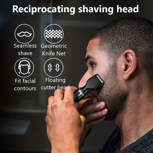4 In 1 Rechargeable Men's Electric Nose Beard Eyebrow Trimmer Painless Women's Trimming Side Burn Eyebrow Beard Barber Razor Holiday Gift Father's Day Gift