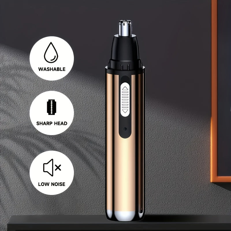 1pc Electric Nose Hair Trimmer, Painless Eyebrow and Face Hair Trimming, USB Charging, High Quality Stainless Steel Head, Compact Design for Men and Women