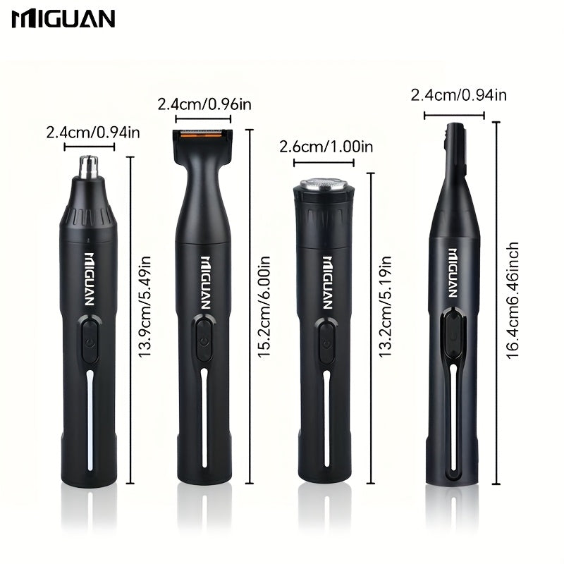 Multi-Purpose Men'S Electric Ear and Nose Trimmer, 4-in-1 Professional Beauty Kit, Electric Eyebrow Razor Shaver, Sideburns Trimmer, USB Charging, Personal Care Tool for Men, Holiday Gift