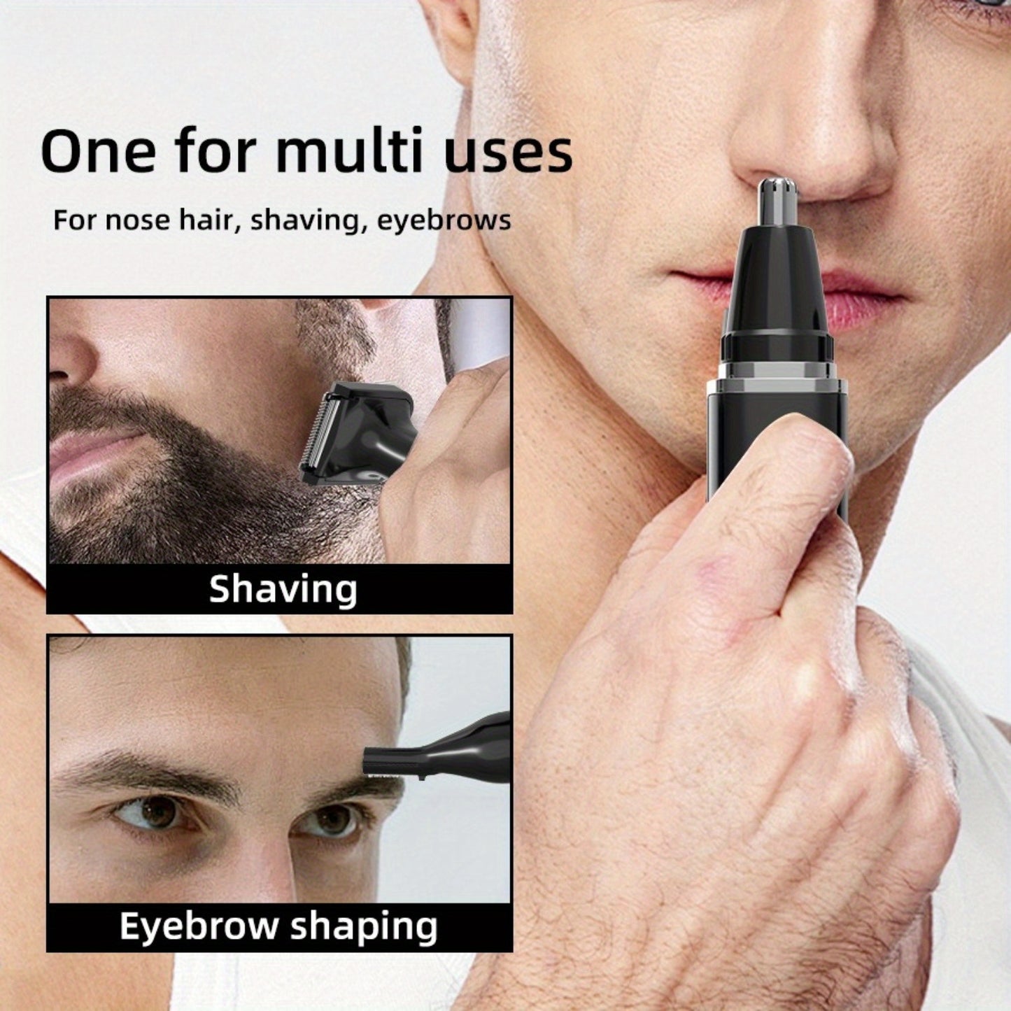4in 1 Beard Shaver Nose Hair Trimmer, Electric Beard Shaver Electric Grooming Tool for Men and Women, Birthday Gift, Christmas Gift