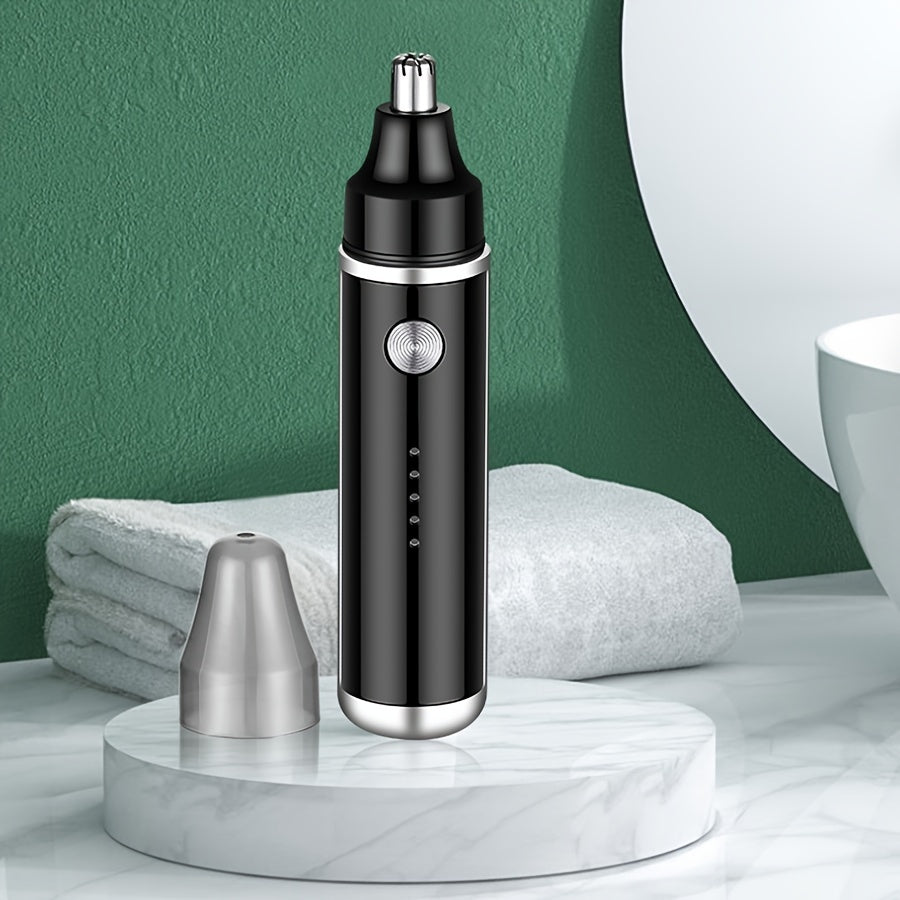 1pc Electric Nose and Ear Hair Trimmer, Painless Eyebrow & Facial Hair Removal, USB Rechargeable with 500mAh Lithium Battery, Compact Design for Men and Women