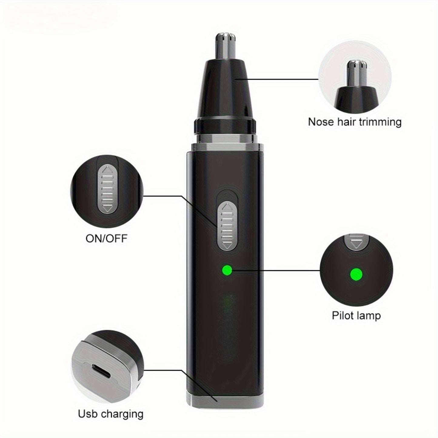 4in 1 Beard Shaver Nose Hair Trimmer, Electric Beard Shaver Electric Grooming Tool for Men and Women, Birthday Gift, Christmas Gift