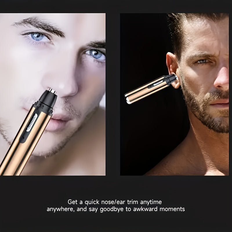 1pc Electric Nose Hair Trimmer, Painless Eyebrow and Face Hair Trimming, USB Charging, High Quality Stainless Steel Head, Compact Design for Men and Women