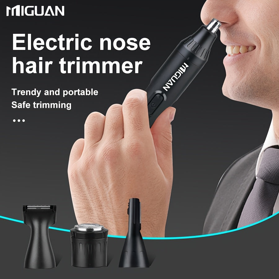 Multi-Purpose Men'S Electric Ear and Nose Trimmer, 4-in-1 Professional Beauty Kit, Electric Eyebrow Razor Shaver, Sideburns Trimmer, USB Charging, Personal Care Tool for Men, Holiday Gift